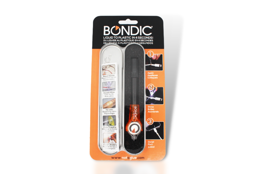 Bondic GO UV Glue Kit with Light, Super Glue, Liquid Plastic Welding Kit,  (3ml) Adhesive Epoxy UV Glue, Bonds & Cures Instantly, Non-Toxic UV Resin
